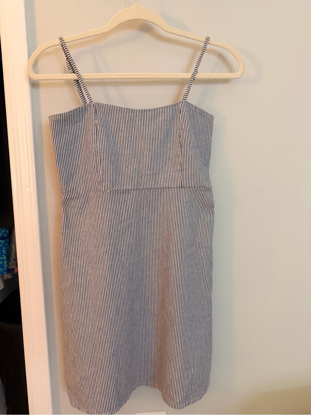 Brandy Melville Blue & White Striped Mini Sundress